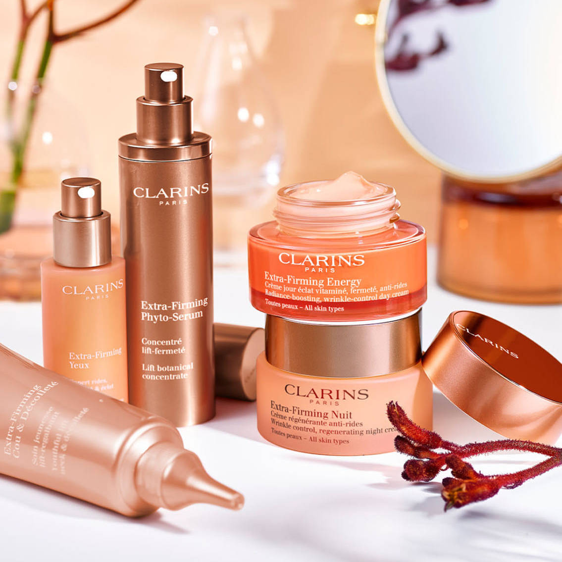 Clarins trattamenti di bellezza, creme e cosmetici