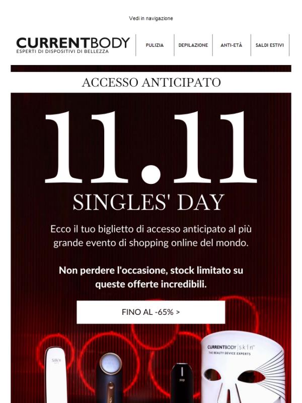 É arrivato il Singles Day! Fino al 65% di sconto