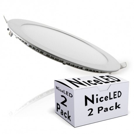 Confezione da 2 downlight LED slimline 18w 1.409Lm 6000ºk circolare 30.000H [jl-gp-lz-3-m-cw-pk2-ap] - 