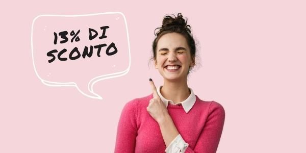 Sconto 13% - fino alle 14:11