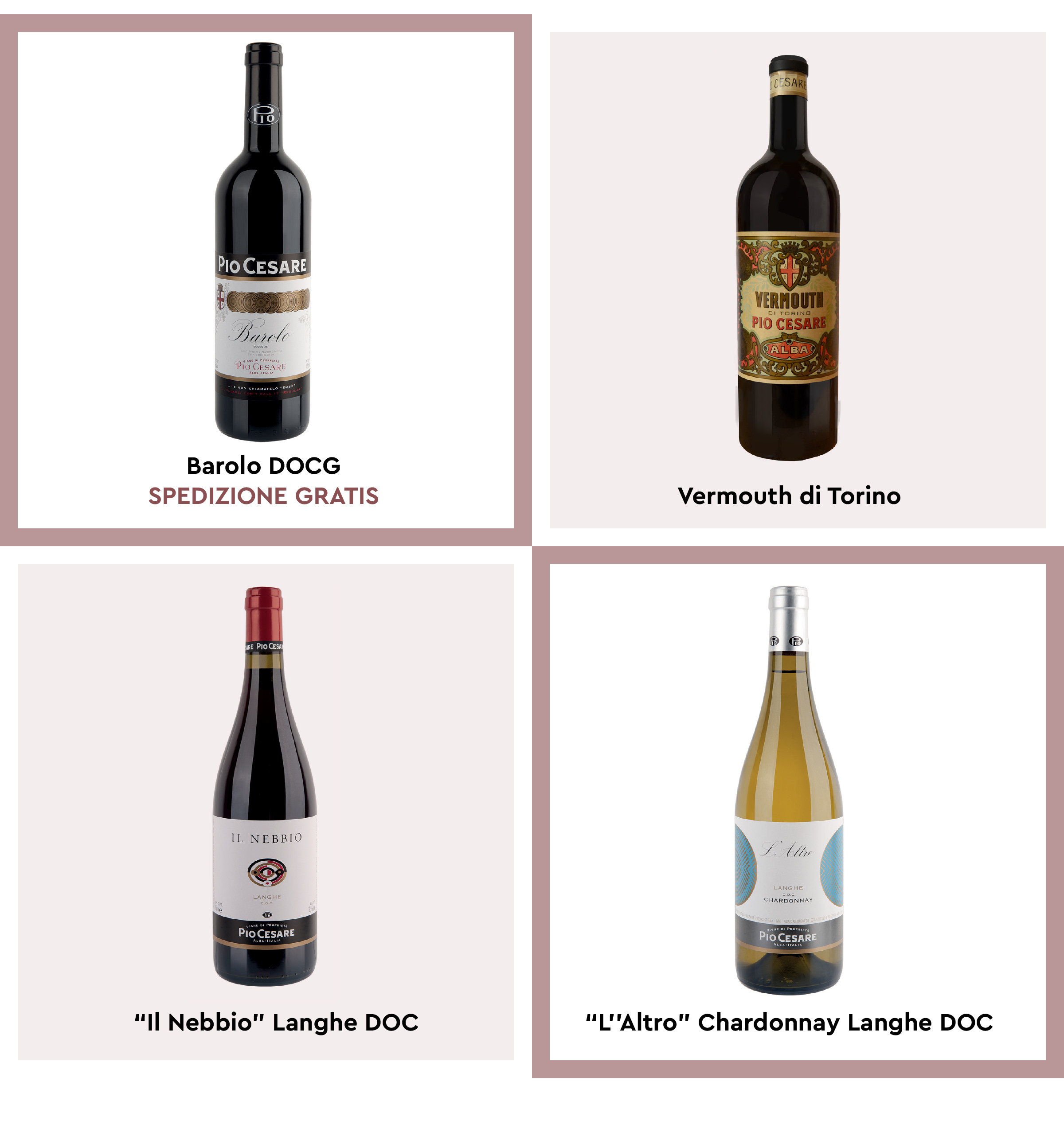 Pio Cesare vino italiano d'eccellenza.