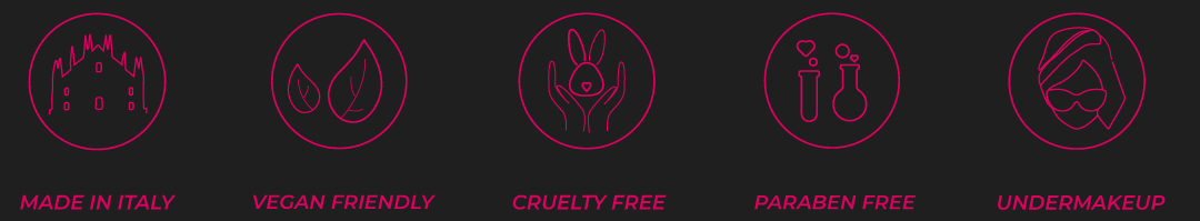 Vegan Friendly, Paraben free, Cruelty free, Made in Italy