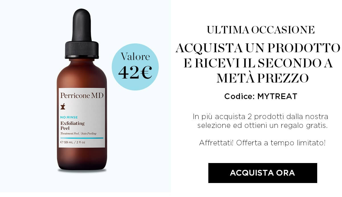 -50% sul secondo prodotto con codice MYTREAT