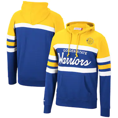 Felpa con cappuccio Golden State Warriors Mitchell & Ness Head Coach - Uomo