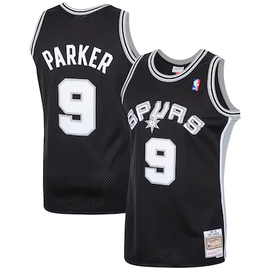 San Antonio Spurs Tony Parker Hardwood Classics Swingman Jersey di Mitchell & Ness - Uomo