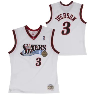 Maglia Philadelphia 76ers Allen Iverson Hardwood Classics Home Swingman di Mitchell & Ness - Uomo