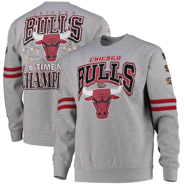 Chicago Bulls Mitchell & Ness All Over Print Crew - Uomo