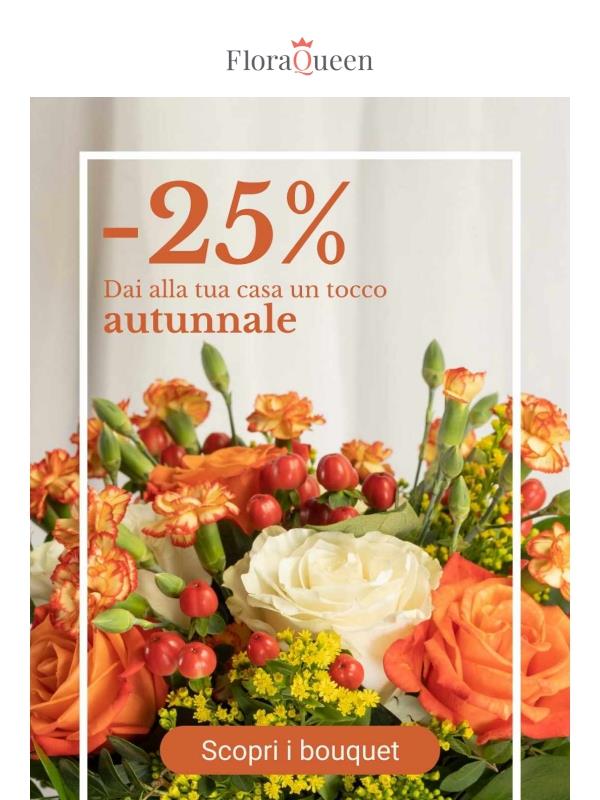 🍁 [OFFERTA FLASH] -25% sui tuoi bouquet autunnali. Ultime unità! 🍁