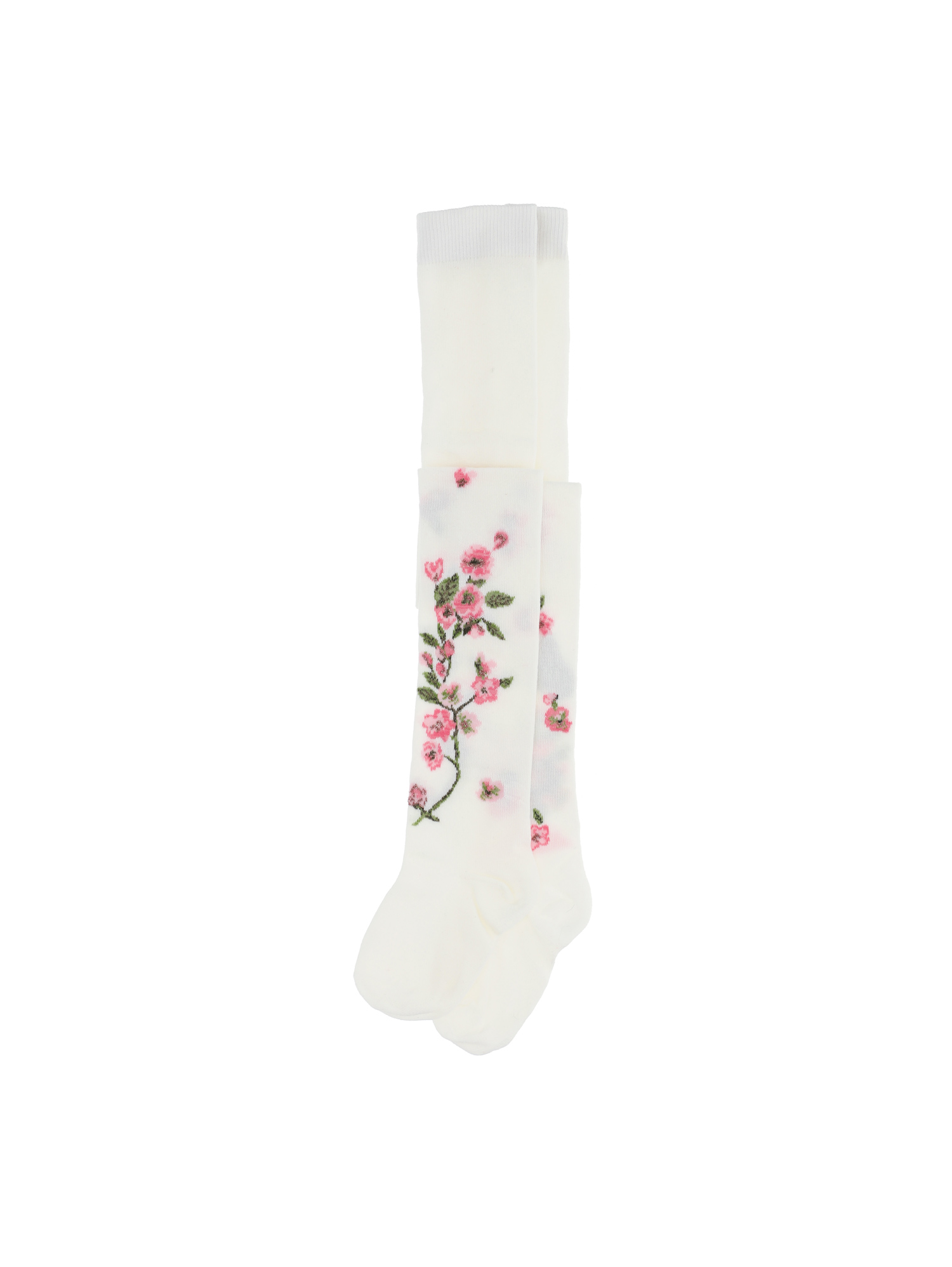 Embroidered cotton tights