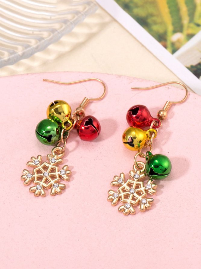 Snowflake Bell Diamond Earrin...