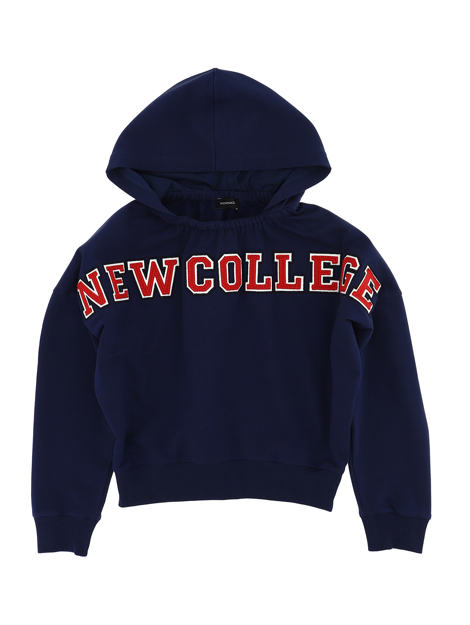 Cropped sweatshirt with college text