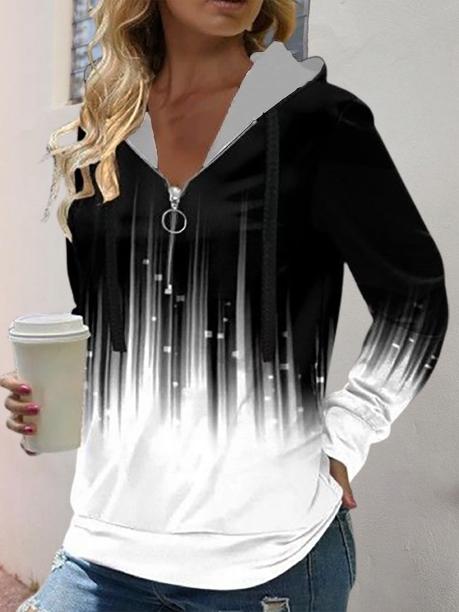 Loosen Hooded Casual Sweatshi...