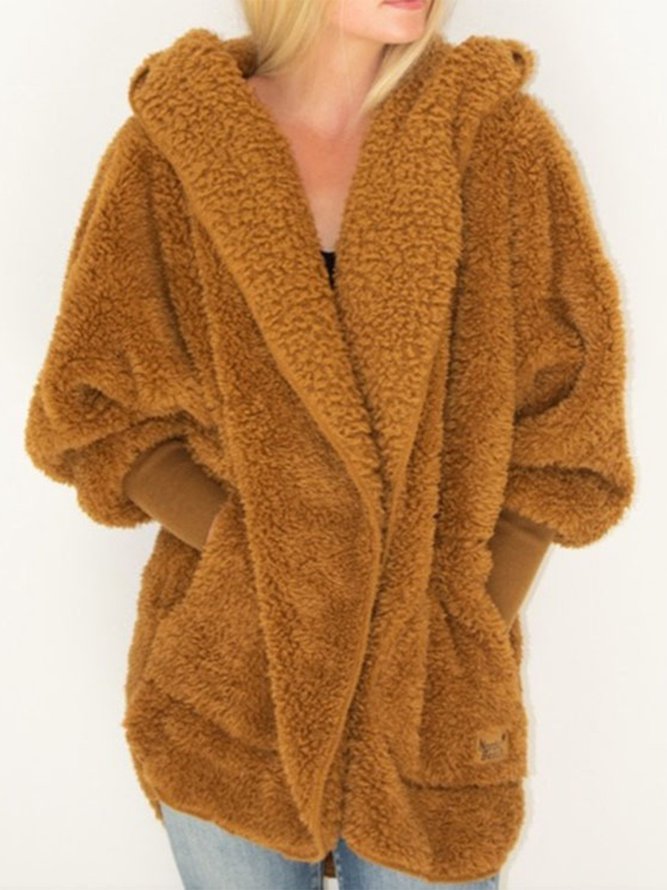 coat Casual Solid Loosen Oute...