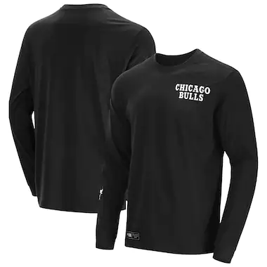 T-shirt mono manica lunga con marchio Chicago Bulls Fanatics - Uomo