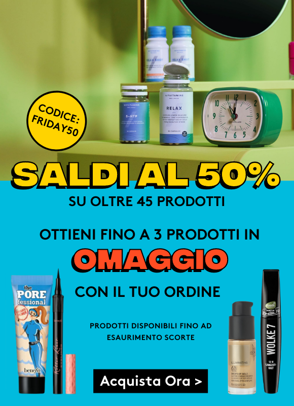 Saldi al 50% sui Bestseller + Fino a 3 Prodotti in Omaggio | Myvitamins Italia