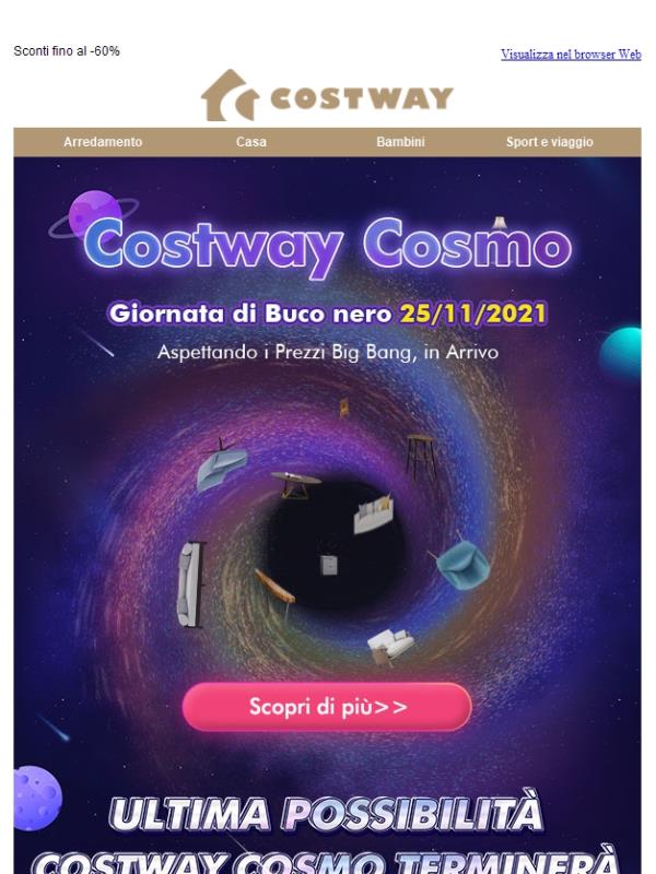 ✨Costway Prezzo BigBang, Sorpresa più Grande del Black Friday in Arrivo✂️