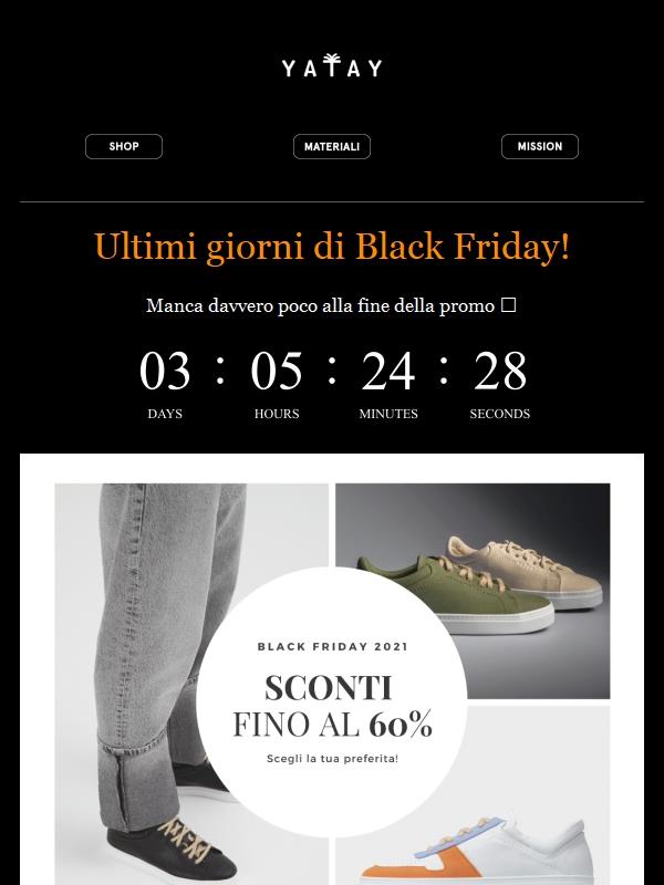 il BLACK FRIDAY sta per terminare!