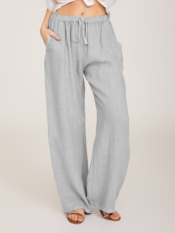     Wommer Solid Wide Leg Pan...