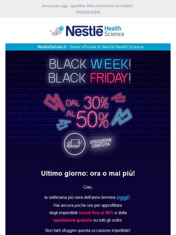 CYBER MONDAY: ultimo giorno per sconti fino al 50% e spedizione gratuita!