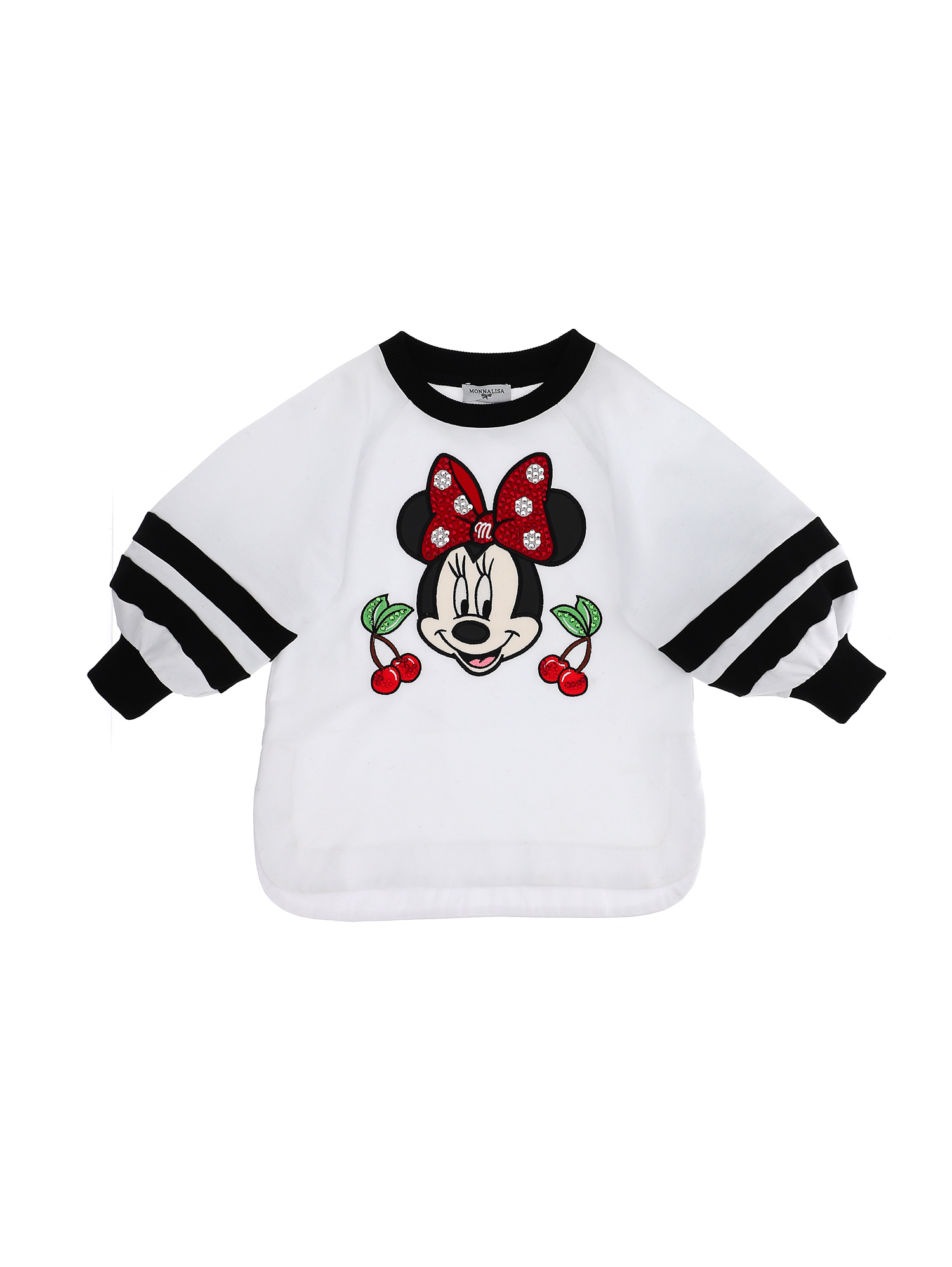 Sweatshirt with rhinestones and cartoon