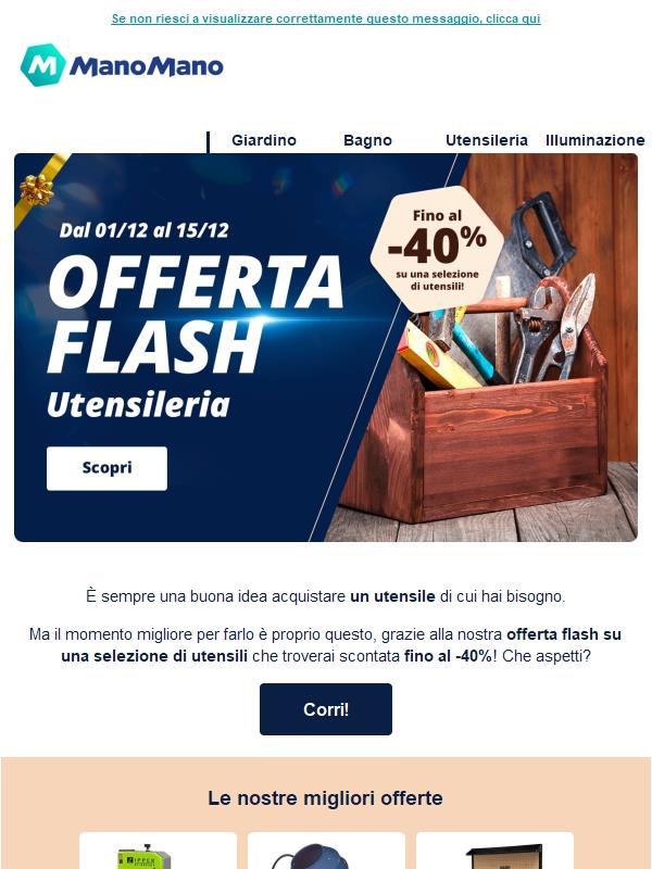 Offerta Flash, fino al -40%!