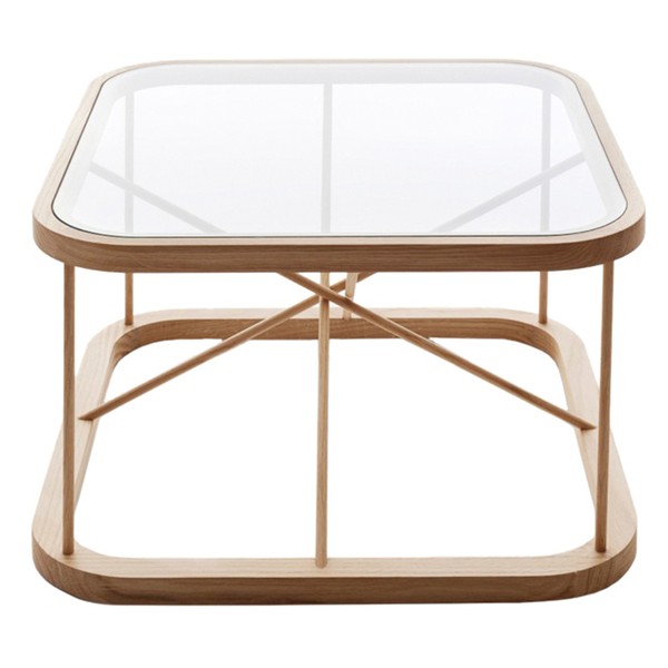 Tavolo Twiggy 66,5 x 66,5 cm, rovere