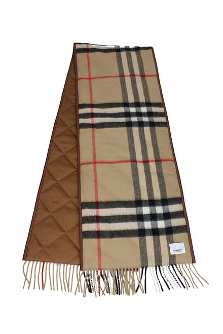 Burberry Scarves Men Cashmere Brown Beige