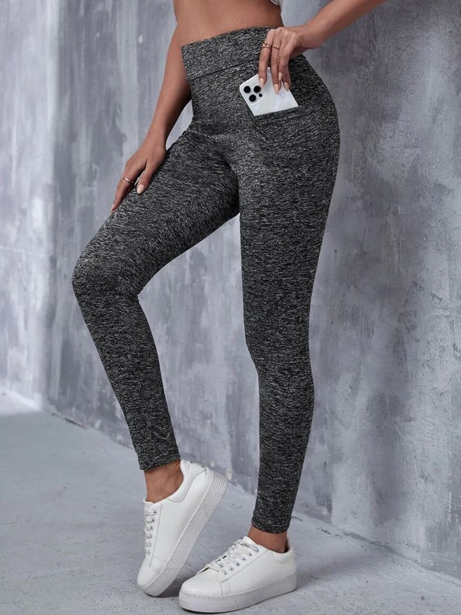 High-rise leggings with side ...