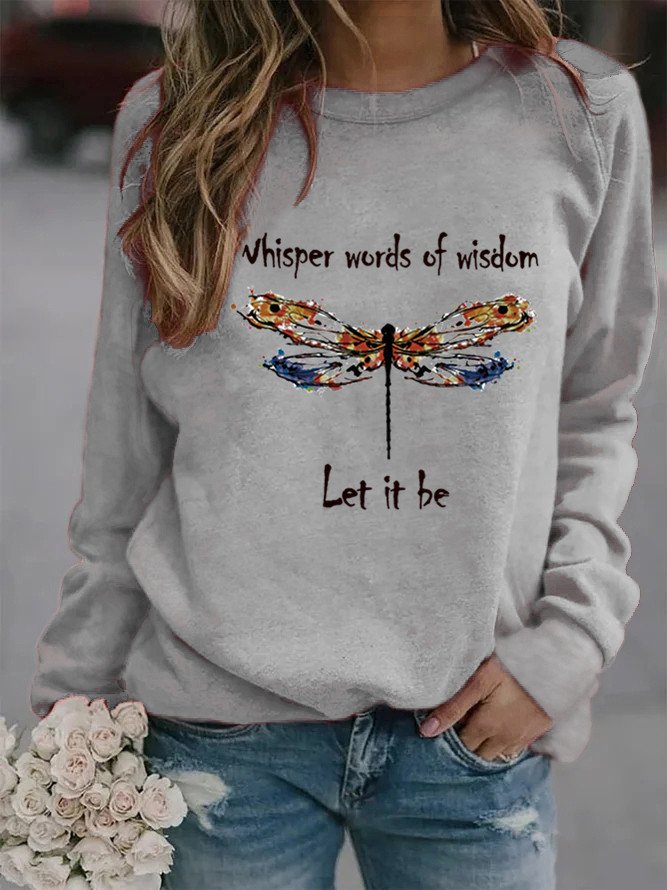 Casual Long Sleeve Printed Sw...