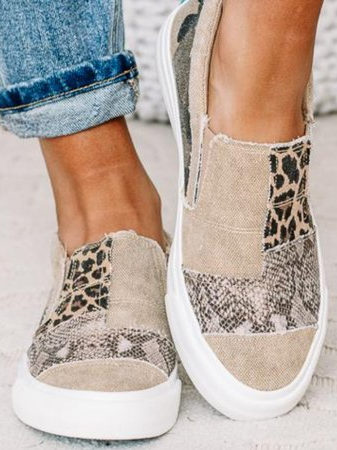 Daily Flat Heel Leather Sneak...
