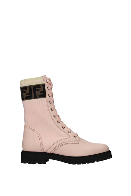 Fendi Ankle boots Women Leather Pink