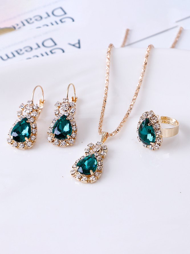 Gemstone Necklace and Earring...