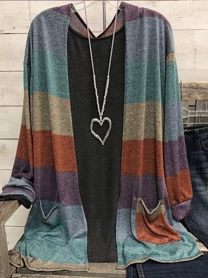 Color Long Sleeve Casual Card...