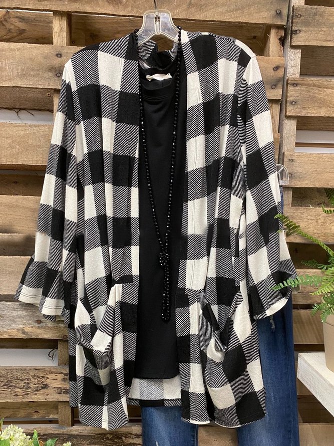 Cotton-Blend Long Sleeve Oute...
