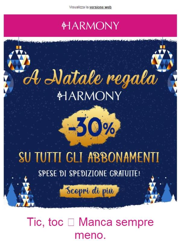 🎅 -15 giorni... Cosa aspetti regala Harmony