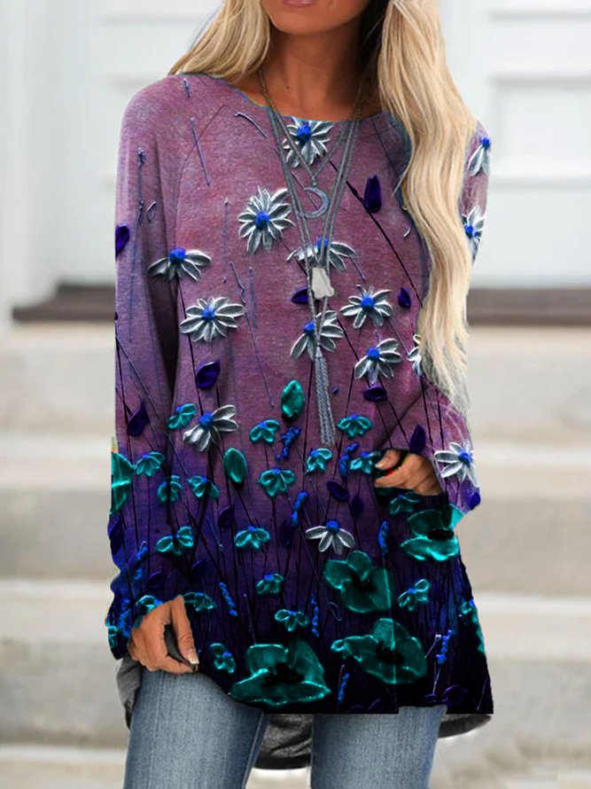 Floral Vintage Casual Shift T...