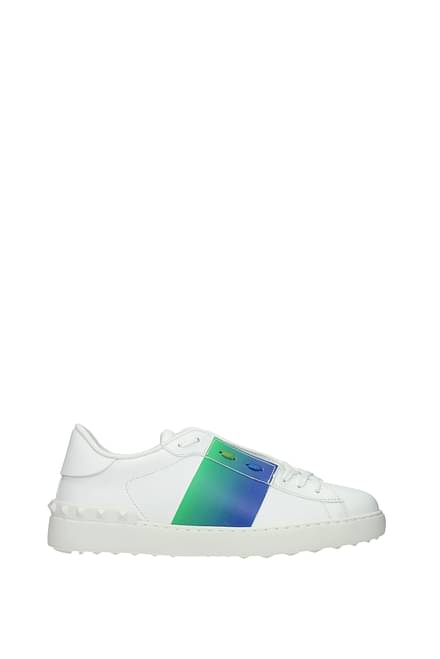 Valentino Garavani Sneakers Men Leather White Light Green