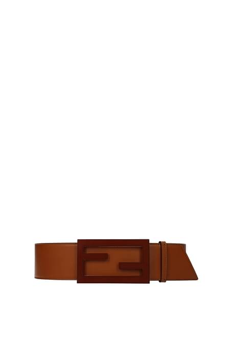 Fendi High-waist belts Women Leather Brown