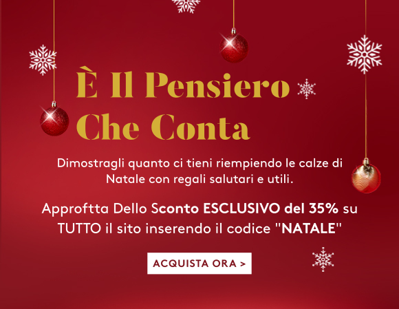 Sconto ESCLUSIVO del 35% - Codice: NATALE
