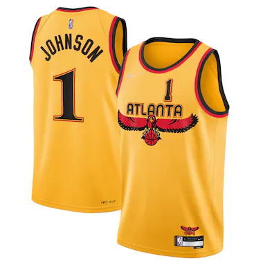 Maglia Atlanta Hawks Nike City Edition Swingman - Gialla - Jalen Johnson - Ragazzi