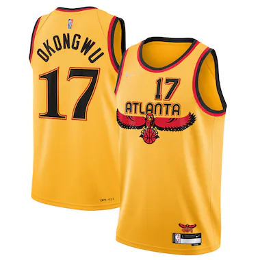 Maglia Atlanta Hawks Nike City Edition Swingman - Gialla - Onyeka Ragazzi - Ragazzo