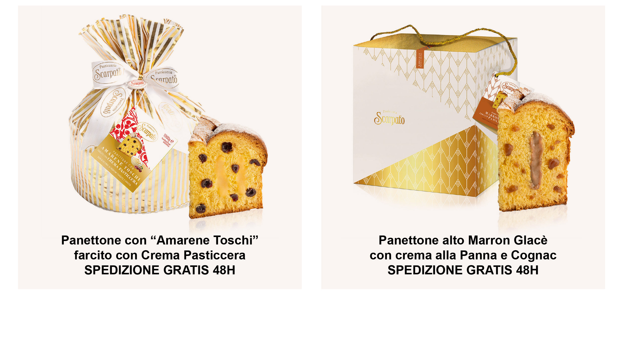 Scarpato panettoni di alta pasticceria