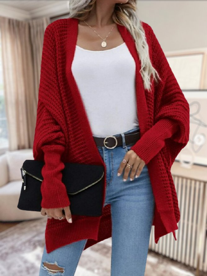 Christmas red loose cardigan ...