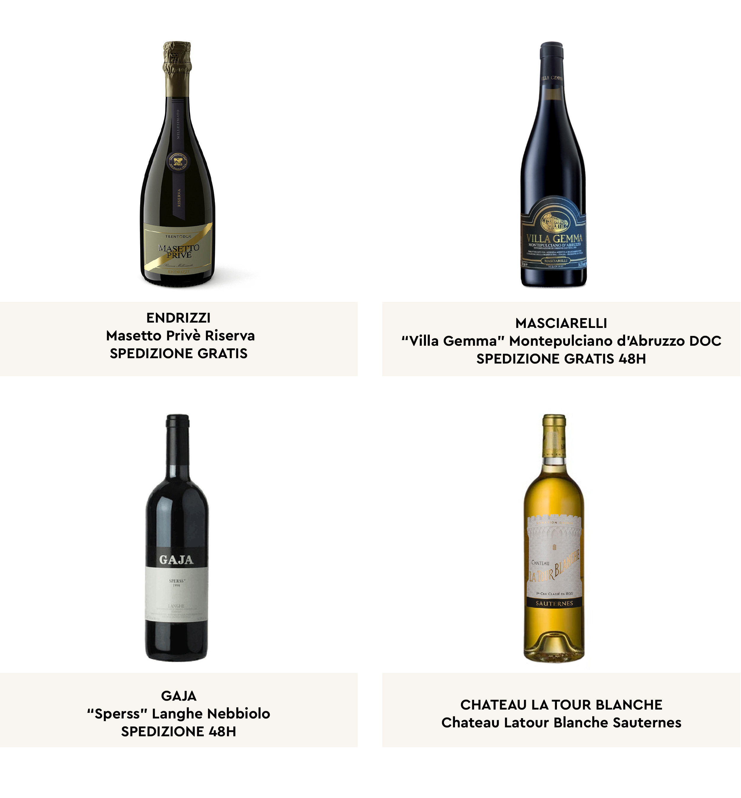 Grandi Bottiglie vini pregiati