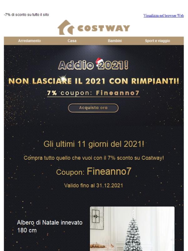 ⭐Grande promozione alla fine del 2021 su Costway!⛄