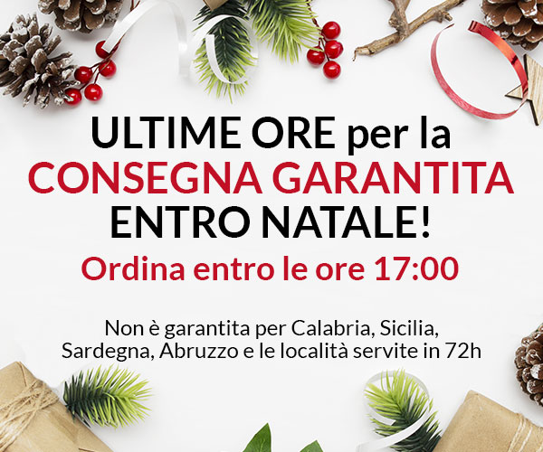 CONSEGNA GARANTITA ENTRO NATALE SU TUTTI GLI ARTICOLI DISPONIBILI!
