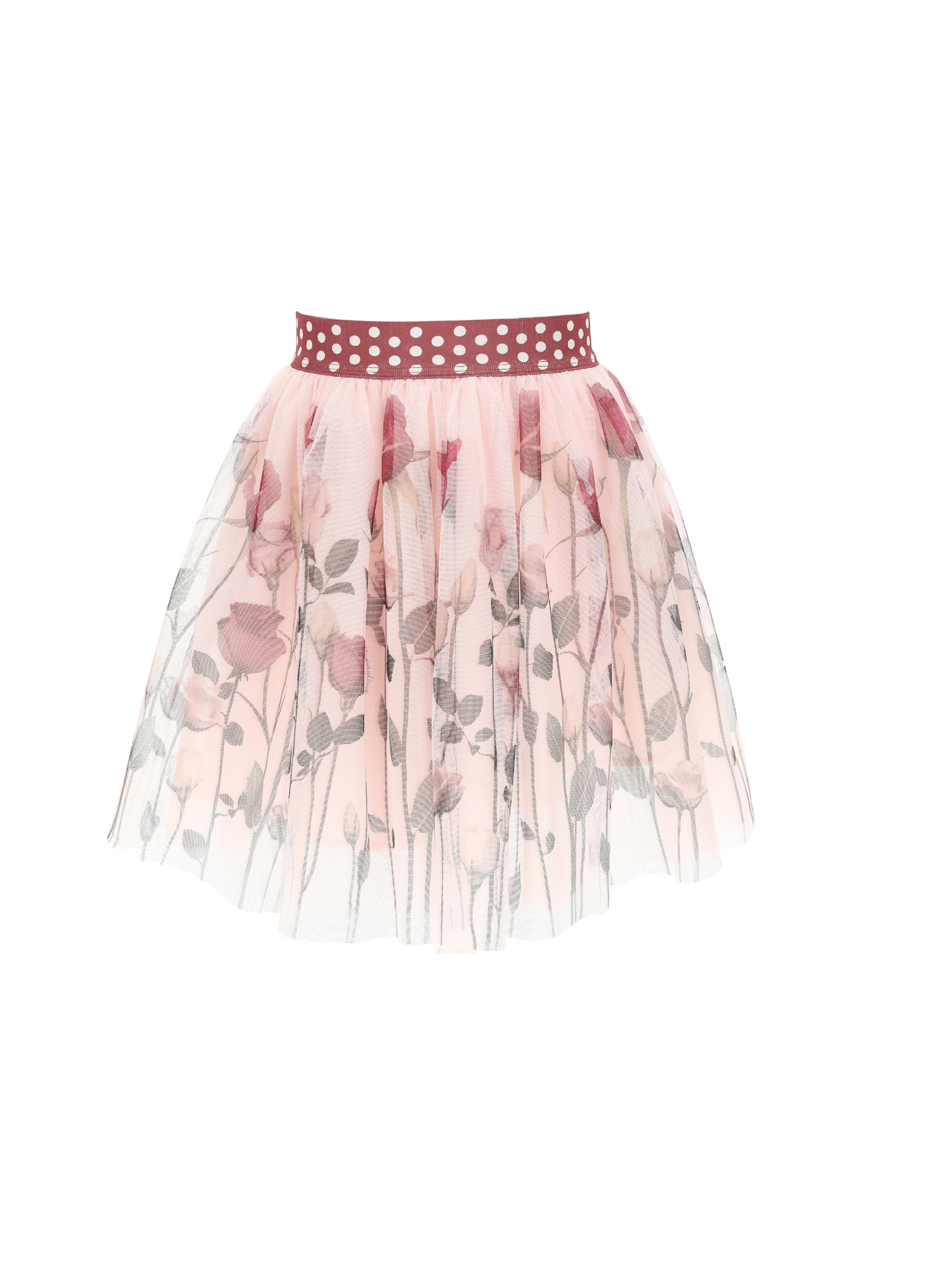 Rose print tulle skirt
