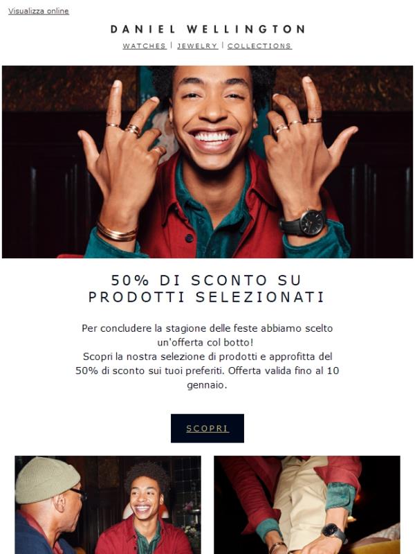 Daniel Wellington: 50% di sconto su prodotti selezionati 🤗 | Jekoo