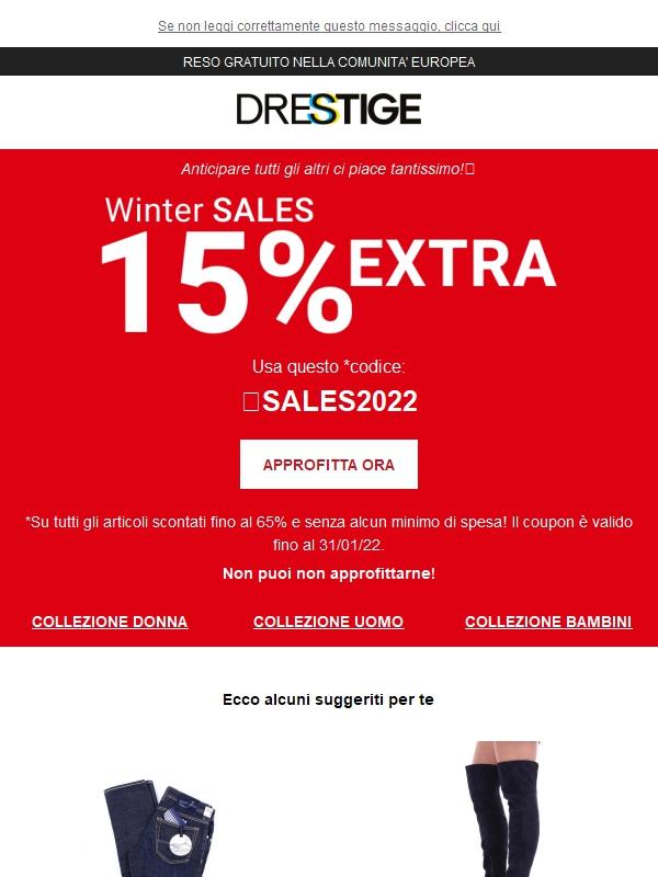 15% di sconto su articoli già scontati fino 65% 🤩