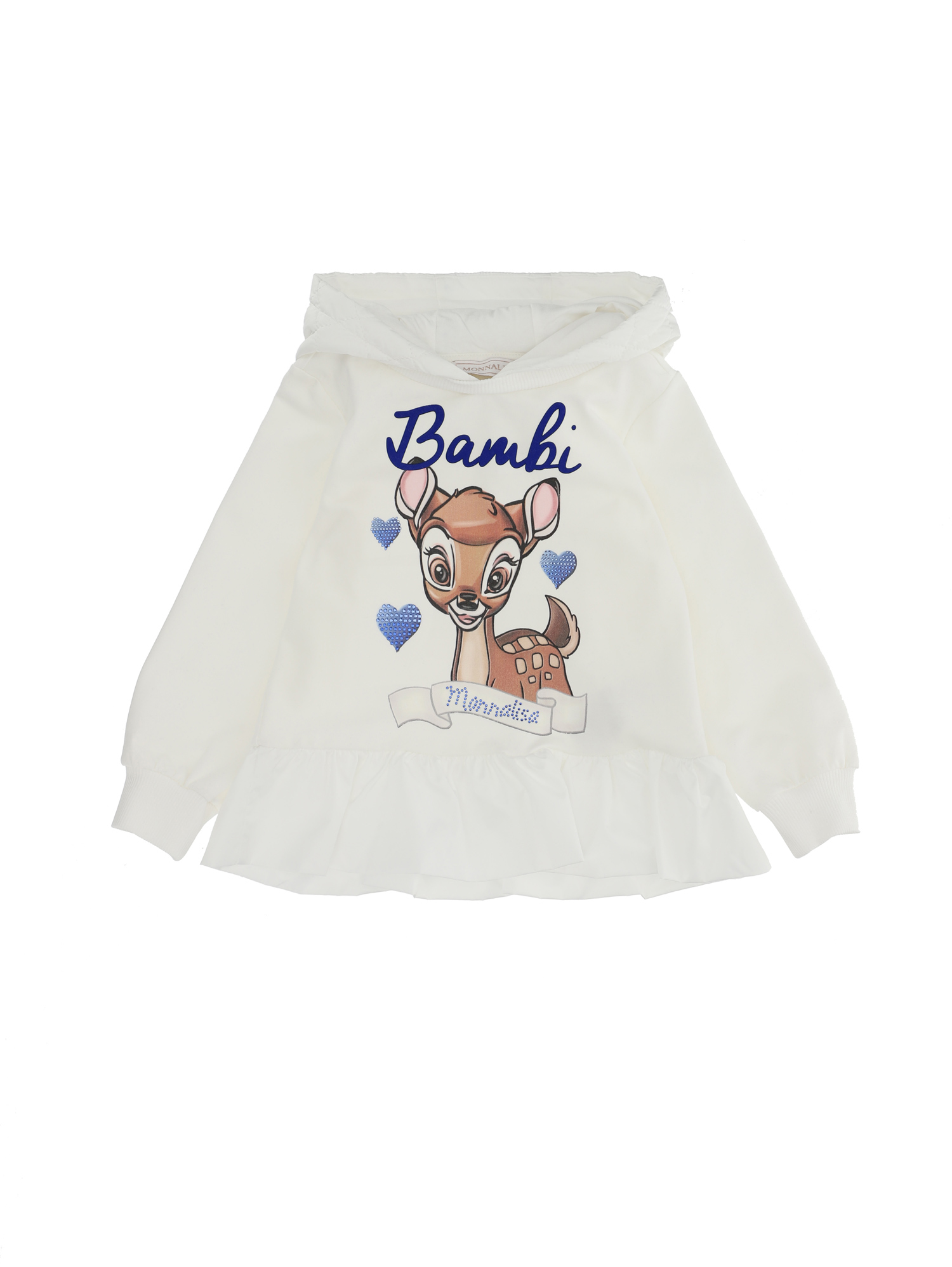 Cotton sweatshirt Bambi with ruffle